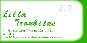 lilla trombitas business card